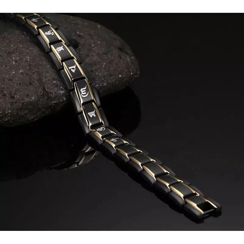 Custom  EMF protection Jewelry bracelets magnet couple 4 in 1 Bio Energy Bracelet positive energy bracelets