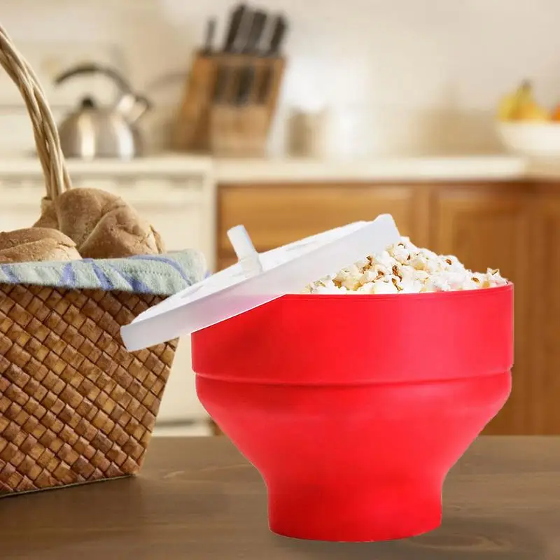 Silicone Popcorn Maker Foldable Microwave Popcorn Bucket High