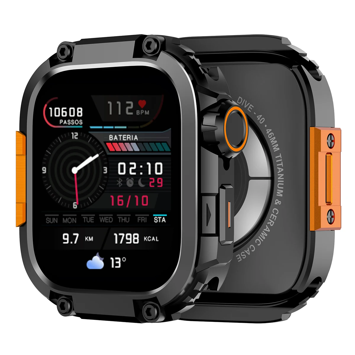 Luxury Alloy Watch Case - Metal & PC Frame Protection Shell Cover for Premium Wearables Accessories