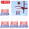1-5PCS Basketball Net All-Weather Basketball Net Tri-Color Basketball Hoop Net Powered Basketball Hoop Basket Rim Net