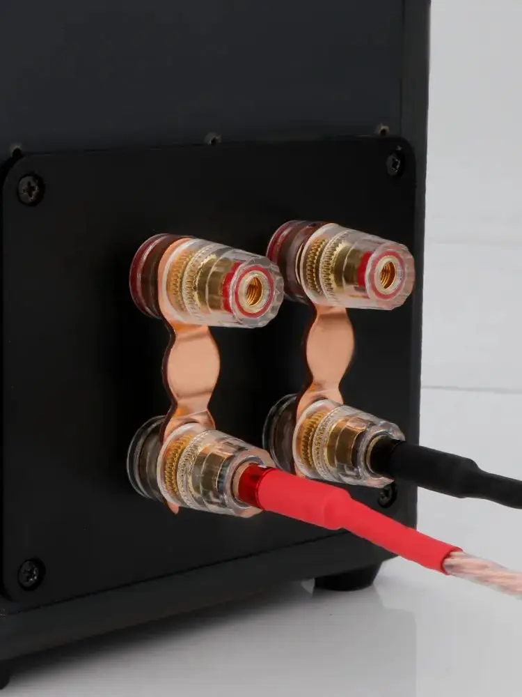 레드 구리 스피커 점퍼 브리지 케이블 U 포크 연결 플레이트, HiFi 오디오 스피커 바인딩 포스트, DIY 오디오 정션 박스, 7N
