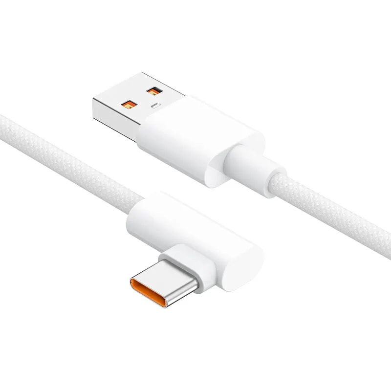 90도 벤딩 타입C 데이터 케이블, 브레이디드 PD 60W C-C /USB to 타입C 범용 충전 케이블, 손을 막지 않고 게임을 즐길 수 있음