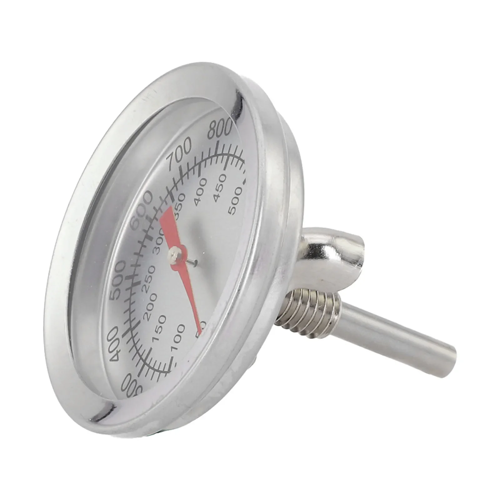 50-500℃ Grill Thermometer Silver Stainless Steel Double Scale Celsius&Fahrenheit For Grill Oven Panel Kitchen BBQ Accessories