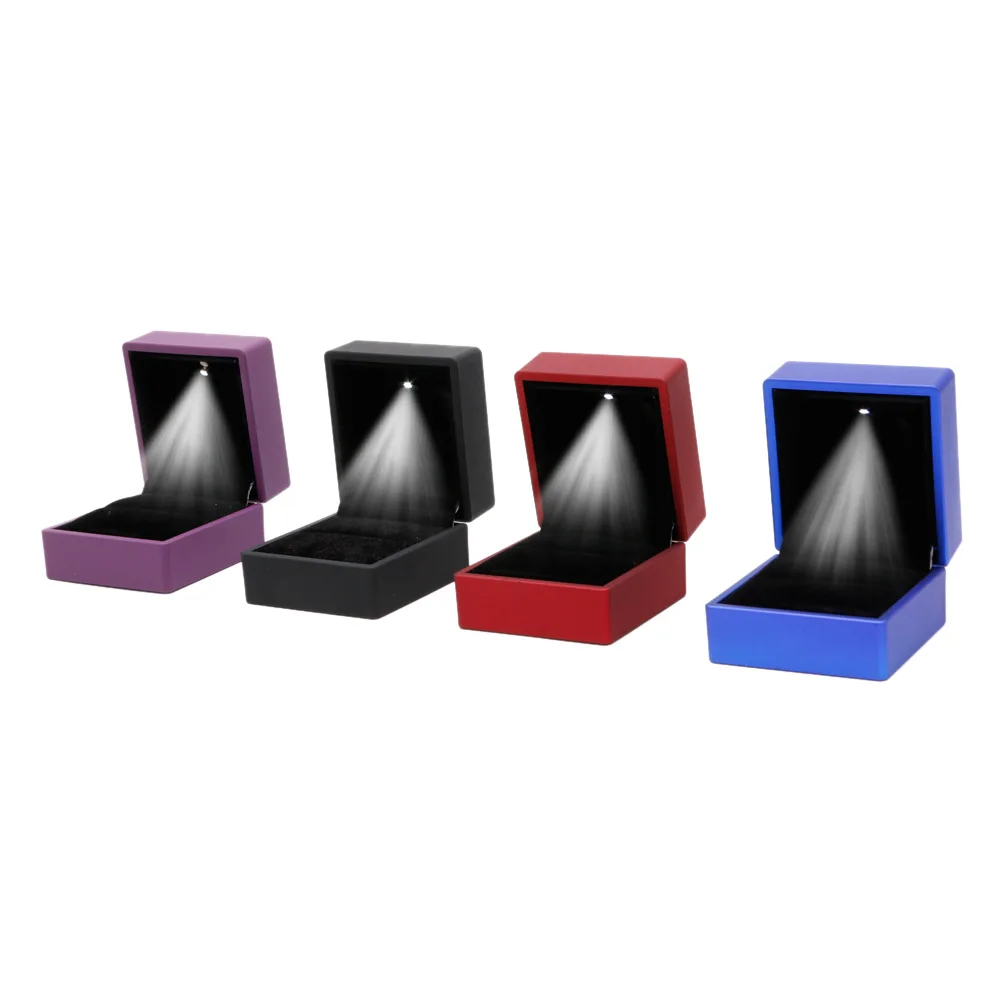 

Engagement Ring Box Earrings Jewelry Ring Box for Case with LED Lighted up for Proposal Engagement Wedding Gift Muiltcol