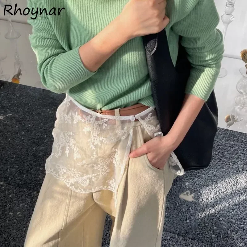 

Skirts Women Korean Style Casual Solid All-match Daily High Street Fashion Young Clothing Spring Sweet Girls College Prevalent