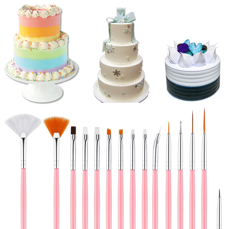 10 Pieces Cake Baking Brushes Food Paint Brush for Chocolate Sugar Cookie  Decoration Brushes Set Cookie Decorating Supplies with Fondant and Gum  Paste