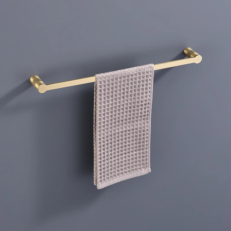 Brushed Gold Bathroom Accessories Towel Bar Bath Robe Hook Brass Knurled Bathroom Hardware Set Shelf for Towels Paper Tissue Hol bathroom hardware set bathroom hardware accessories