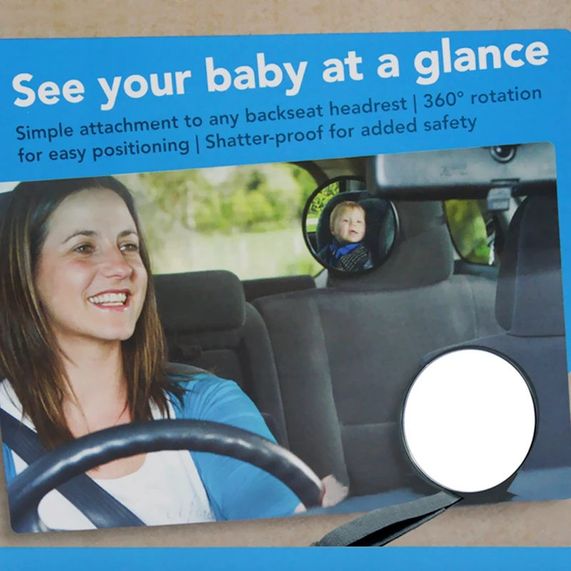 Easy View Back Seat Mirror Car Safety Baby Facing Rear Infant Care Square Safety 