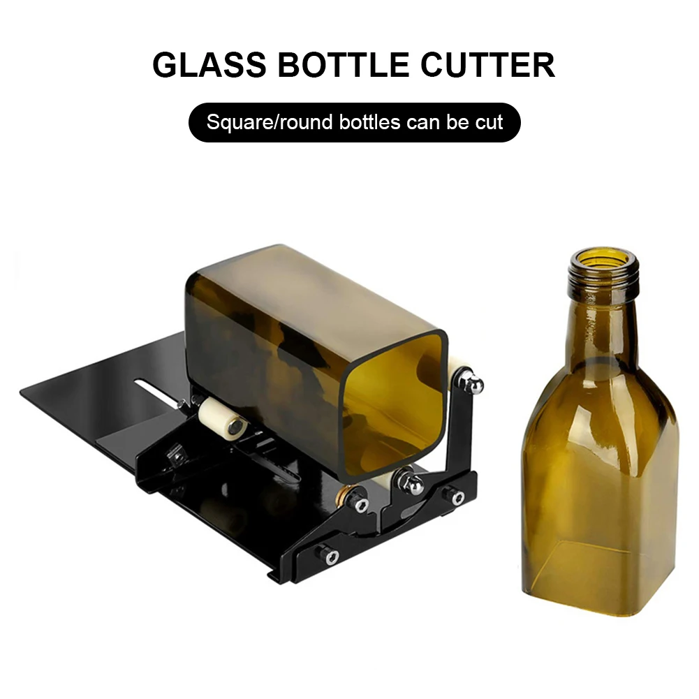 11/19Pcs Glass Bottle Cutter Stainless Steel Glass Cutter Kit Square and  Round DIY Machine for Cutting Bottles of Wine/Whiskey
