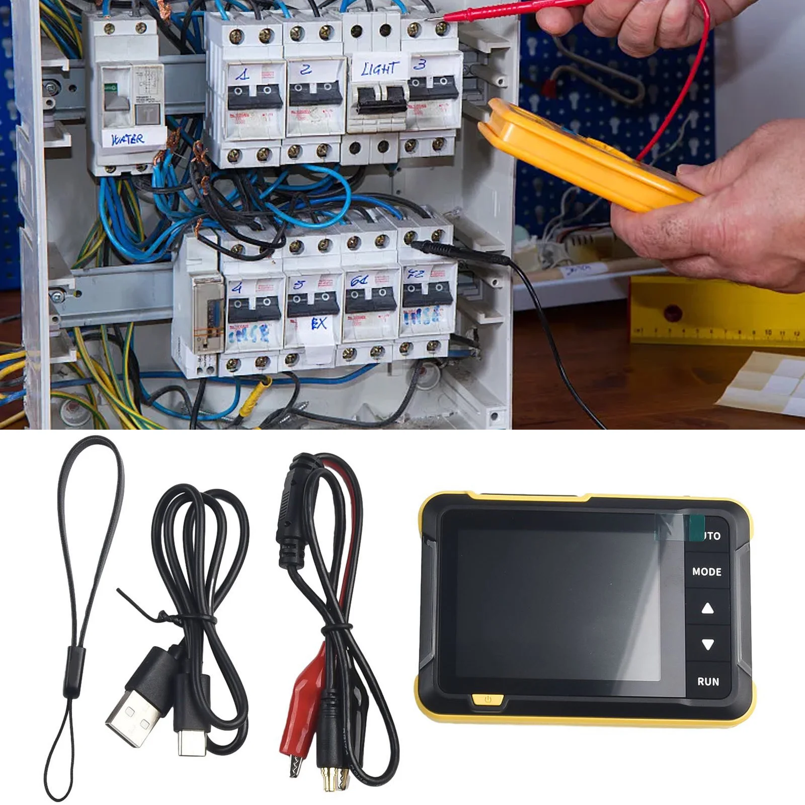 

DSO 152 Handheld Oscilloscope Portable Digital Common Probe Type-C Data Cable For Many Occasions Light Maintenance Test Tool