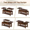 Coffee Table 47.2",2 Way Lift Top Coffee Table with Hidden Compartment, Lift Top Coffee Table with Open Shelf & X Wooden Support 6
