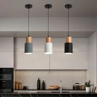 Lustre minimaliste chambre lampe de chevet moderne nordique Restaurant Ssingle tête petit comptoir de Bar 3