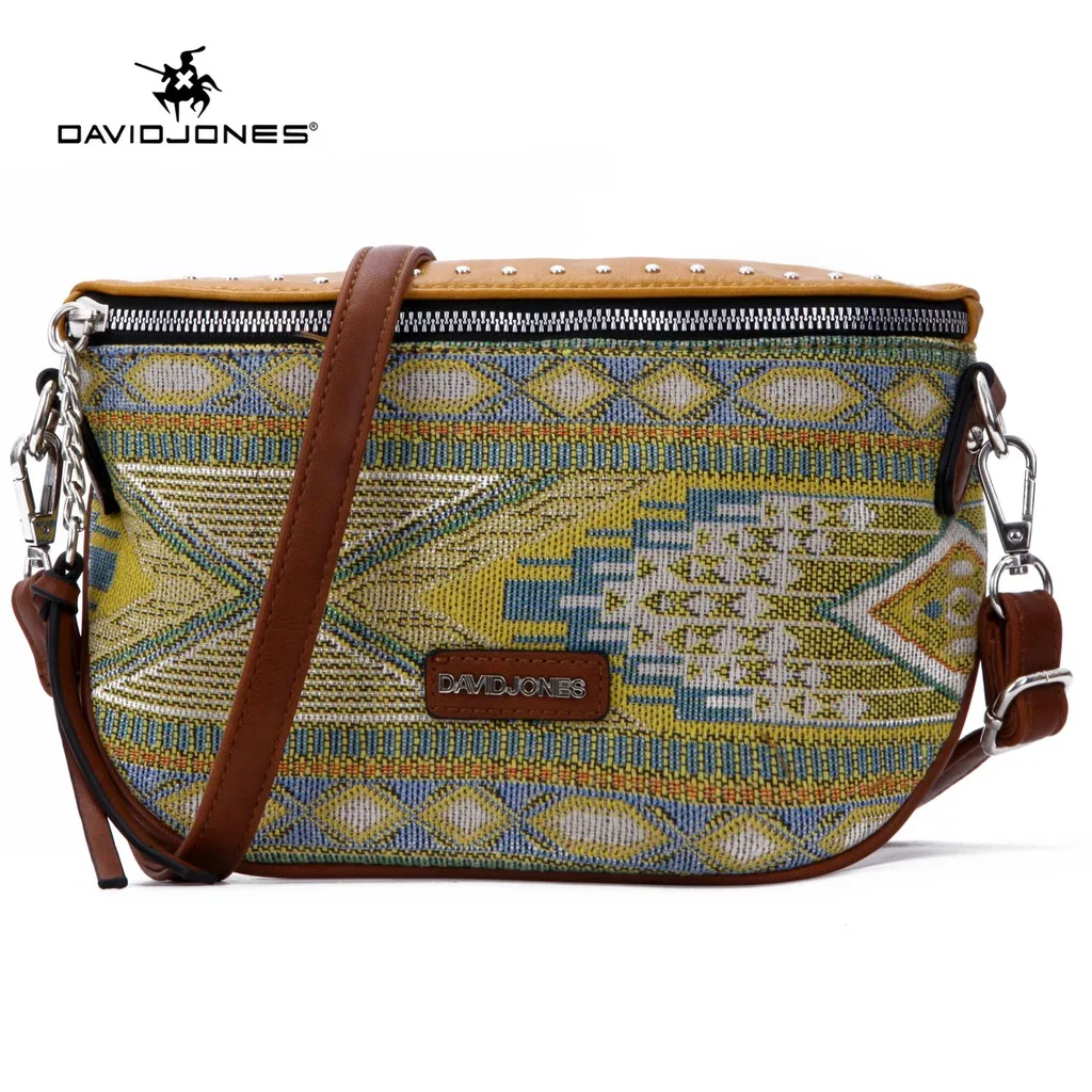 David Jones Vintage Frauen Handtasche der Traditionellen Muster Einzigartige Design Zart Leicht Niedrigen profil Kleine Schulter Tasche