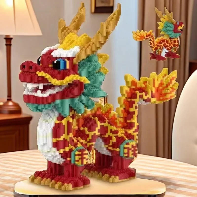 11267 Piece Auspicious Dragon Building Block Set - Educational 3D Puzzle, Suitable for Hands-On Learning, Perfect Holiday Gift 5