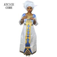 African Dresses For Women Fashion Design New African Bazin Riche Embroidery Design Dress 2