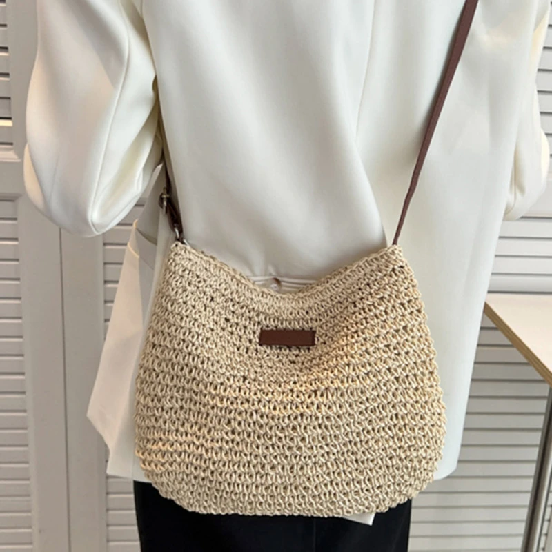 Sac bandoulière en paille femme