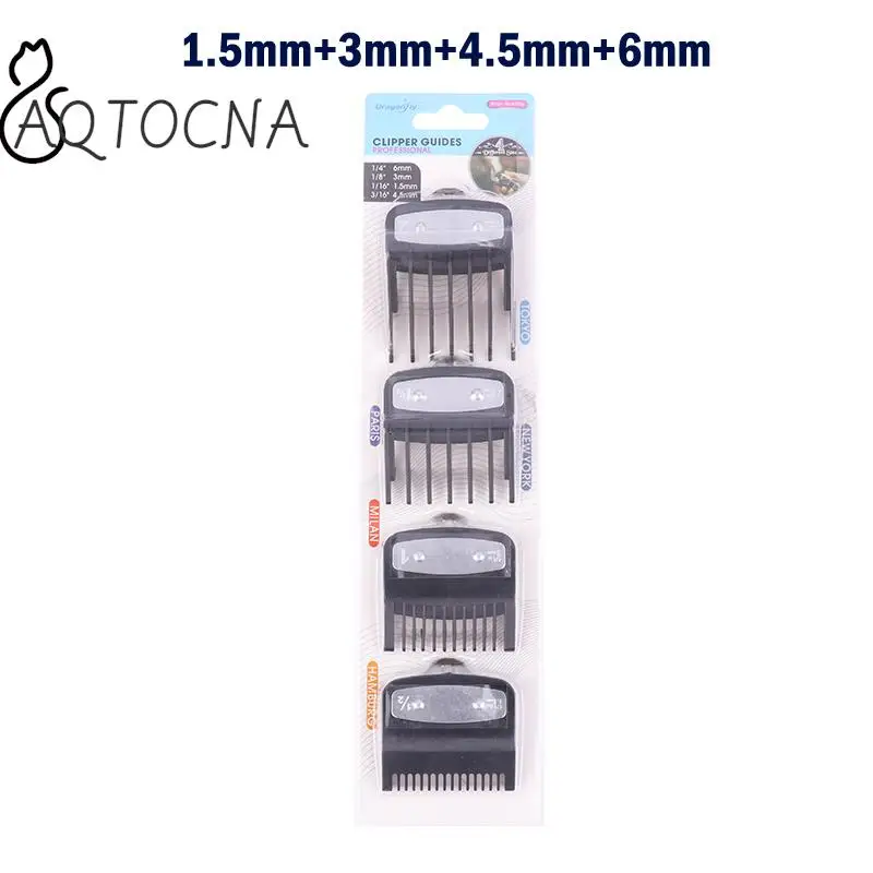 

4 шт., направляющие для машинки для стрижки волос, 1,5/3/4, 5/6 мм