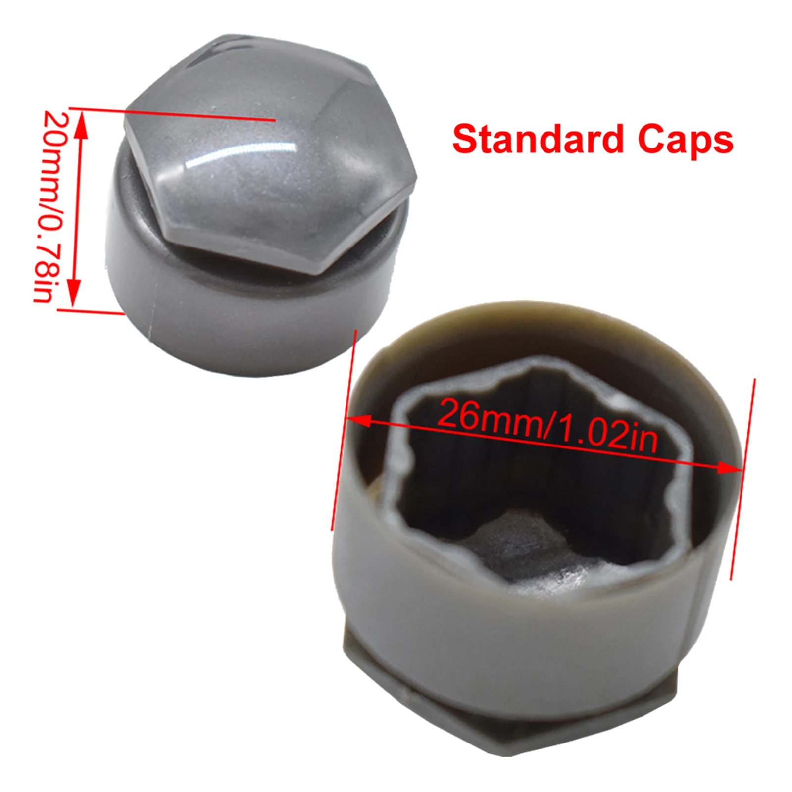 Car Wheel Nut Caps Accessories Auto Tyre Hub Screw Anti-Rust Protection Vehicle Bolts Studs Cover 24x For Audi A4 A6 Q3 Q5