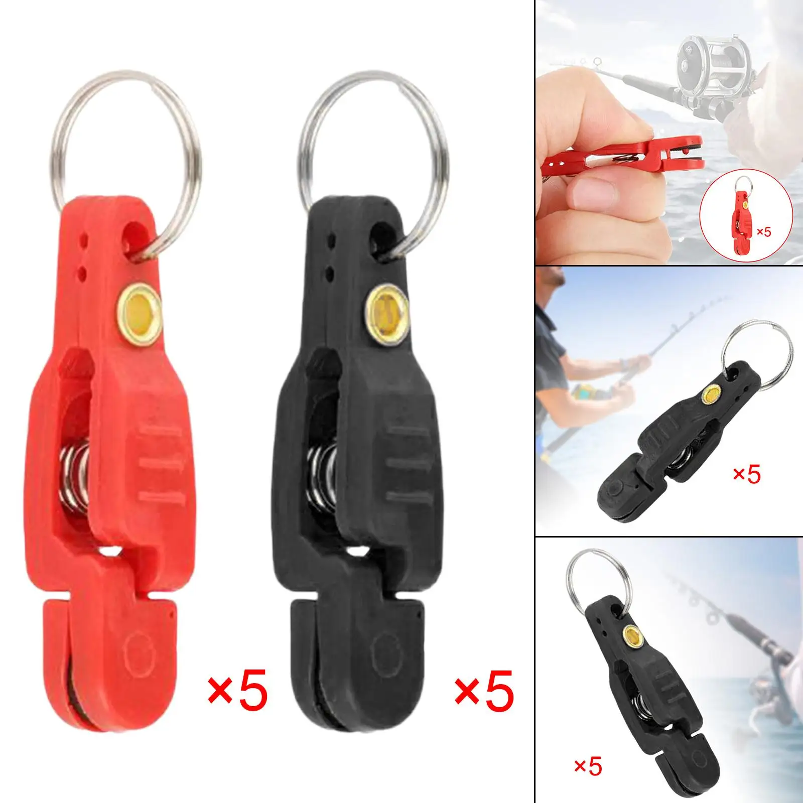 

5Pcs Heavy Tension Snap Release Clips Snap Weight Clip for Offshore Fishing Boat Fishing Downrigger Outrigger Trolling Fishing