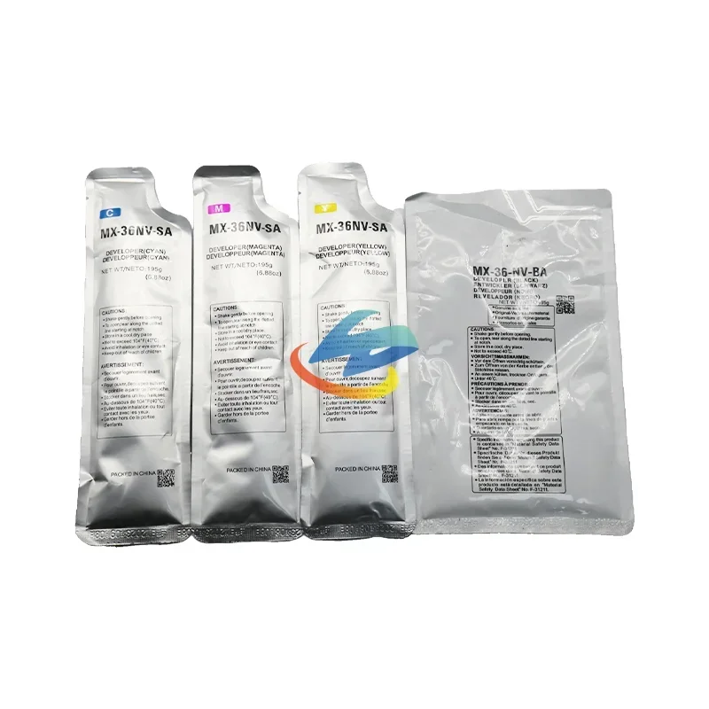 1PCS MX36 Developer Powder Compatible for Sharp DX2500 MX2618 3618 2318 3115 MX 36NV-SA High Quality Powder CMYK 195g/bag