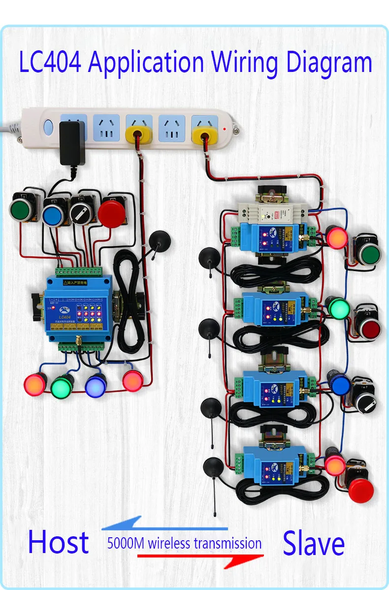 Switch Quantity Wireless Transmission Module Remote Control Relay Output 1 maste