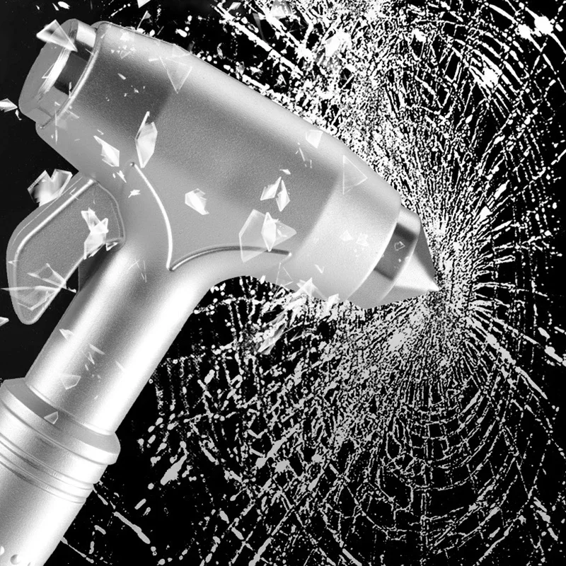 Martello di Sicurezza per Auto, Rompivetro di Emergenza, Tagliacinture, Adatto per Salvataggio e Fuga in Auto - Image 2