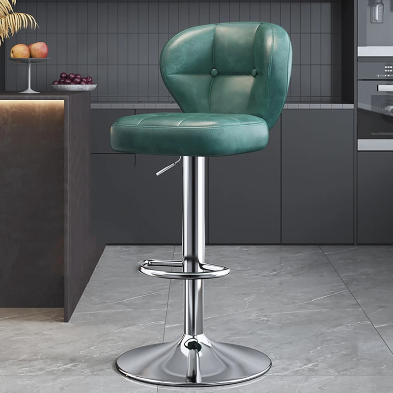 Square Home Cashier Bar Stool Counter Stool Gold Leg Bar Ultralight Contemporary chaise de restaurant Counter Set