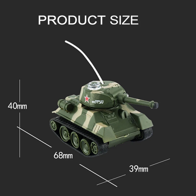 2.4G RC Crawler Type Tank Track High Speed Simulation Mini Remote Control Radio Military Vehicle Armored Car Turret Toy Chariot 4