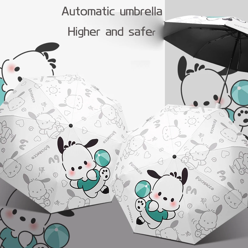 

Sanrio Pachacco Umbrella Parasol Summer New Cute Creativity Cartoon INS Fully Automatic Sun Protection 8 Ribs High Quality Gifts