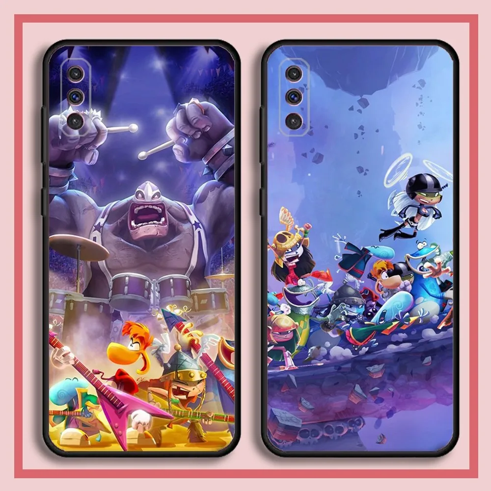 Custodia Per Videogiochi Rayman Legends Per Samsung S23,23,22,30,21,10,9,Note20 Ultra,Lite,Ultra,5G,Plus,Fe, Custodia Morbida Nera