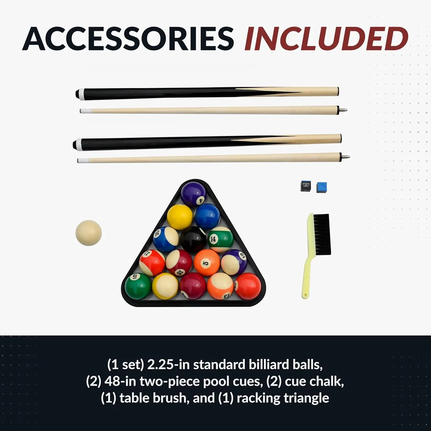 Fairmont 6 Ft Portable Pool Table, Adults Folding Billiards Tables for Game Room with Easy Foldable Storage, Includes F