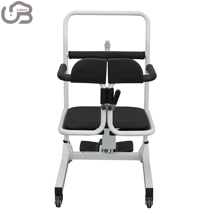 Electric Patient Lift Wheelchair Transfer Chair 180 Degree Split Cushion Seat Universal Mute Wheel Up and Down Remote Control 4