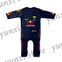 New Season New F1 Red 2021 Championship Team Kid's Baby Jumpsuit Outdoor Indoor Bull Baby Boy Baby Girl Crawling Suit Sportswear