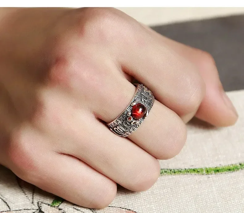 Vintage Original Feng Shui Ring Amulet Protection Lucky Wealth Men's Women's Adjustable Golden Toad Jewelry Rings