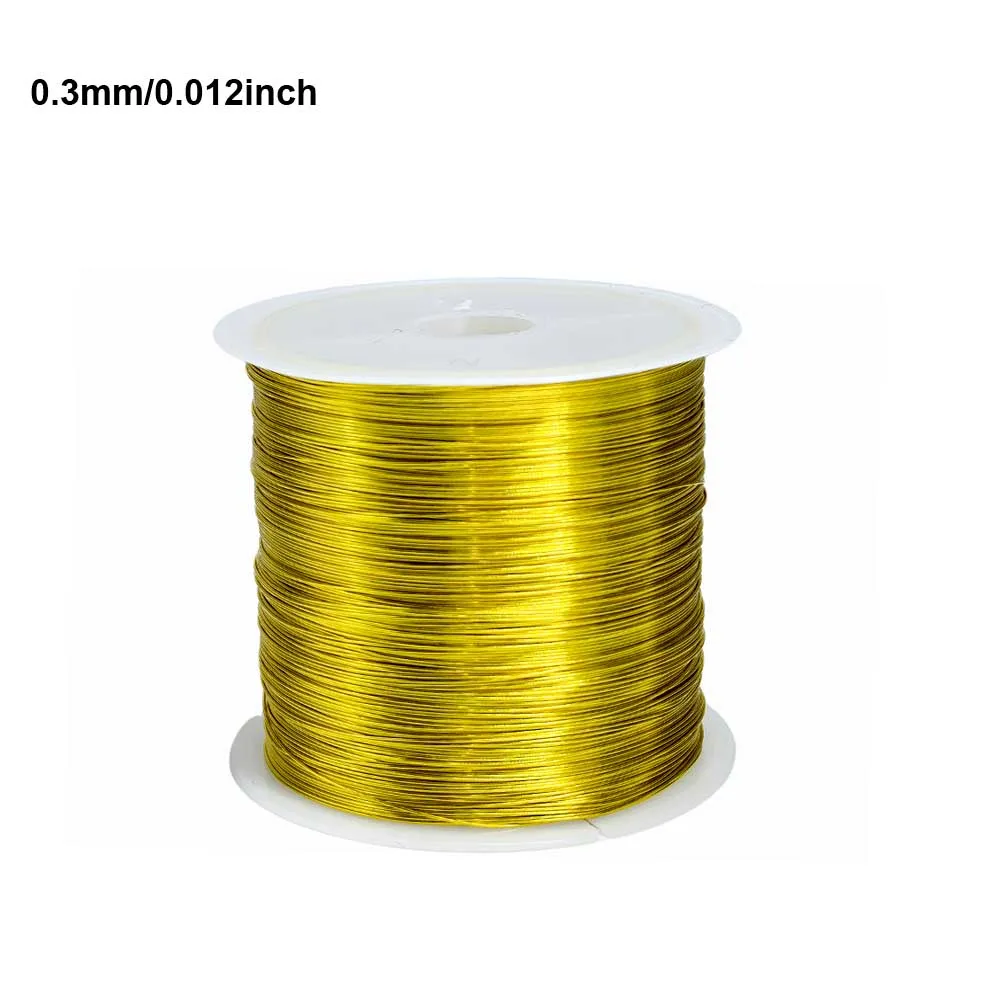 100M Roll Gold, Silver, Black & Light Golden Non-Fading Metal Wire for DIY Beading and Jewelry Cord