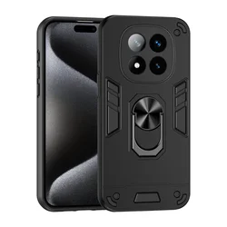 Rugged Shockproof Case with Ring Stand Holder - Military Grade Protective Cover for Redmi note 15 pro+ 5g (Black)