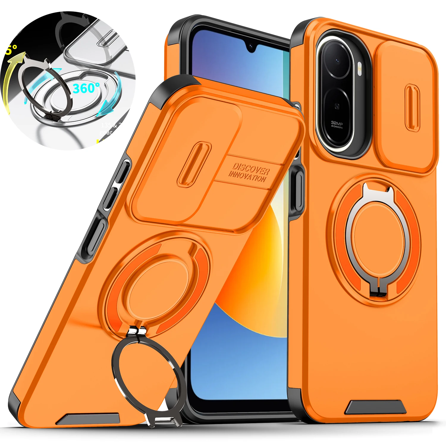 360 Degree Rotating Magnetic Bracket Phone Case