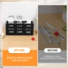 Silverware Caddy Wood Utensil Caddy with 3 Compartments Large Capacity Kitchen Multipurpose Flatware Caddy for Fork Spoon Cutter 3