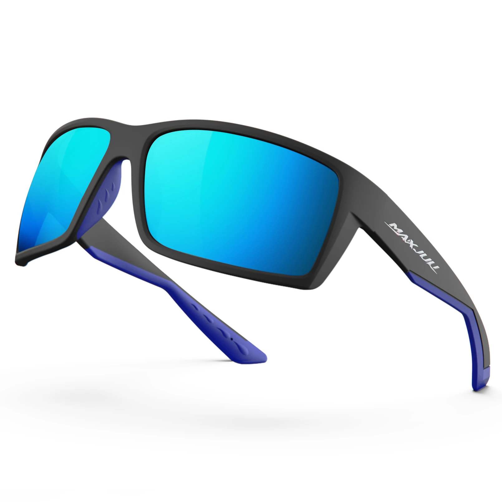 MAXJULI Lunettes de Soleil Polarisées Rectangulaires Extérieures pour Hommes Femmes, Lunettes de Soleil de Sport, Conduite, Pêche, Lunettes de Cyclisme 8122_voghion.com