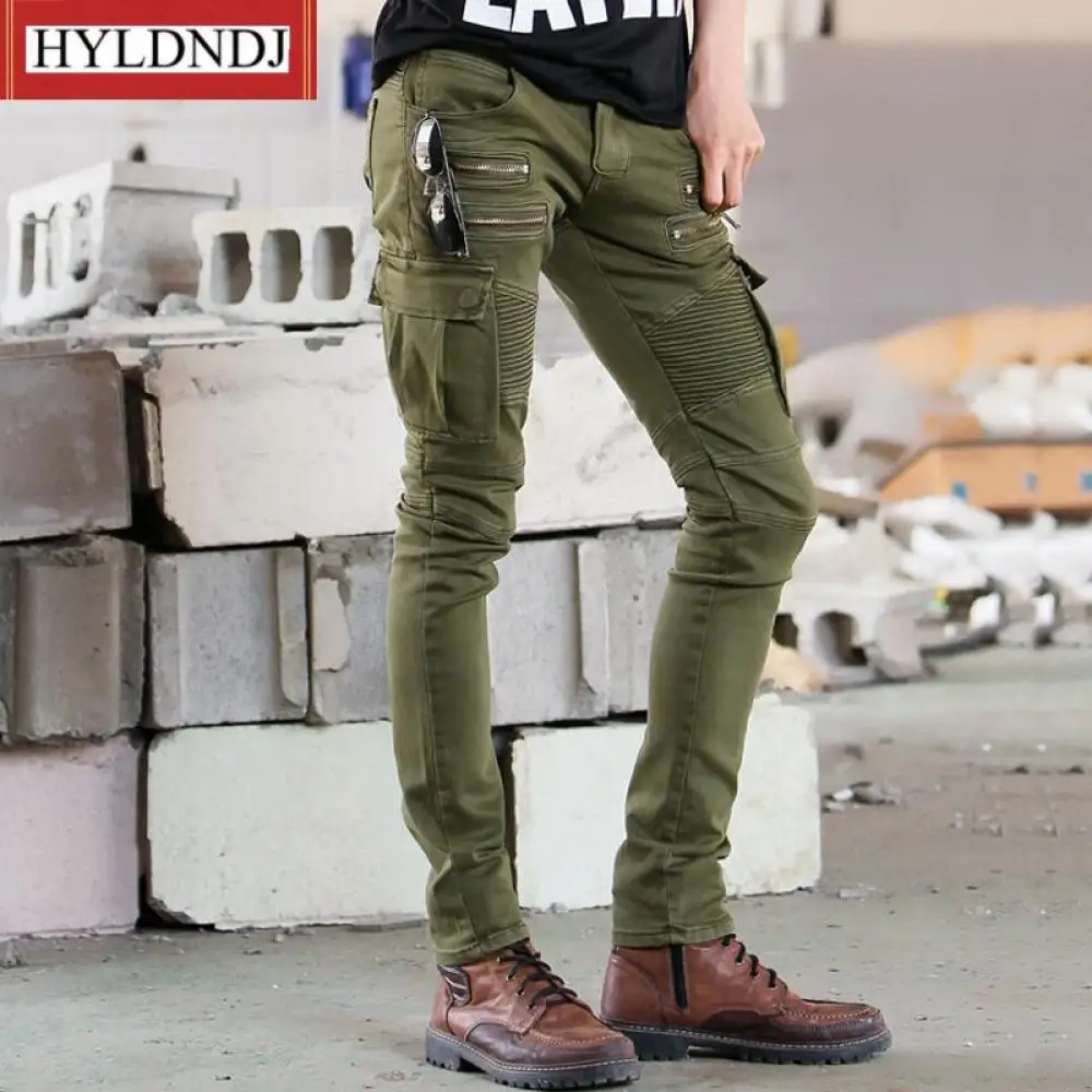 Рисунок 4 - Мужские облегающие потертые эластичные джинсы