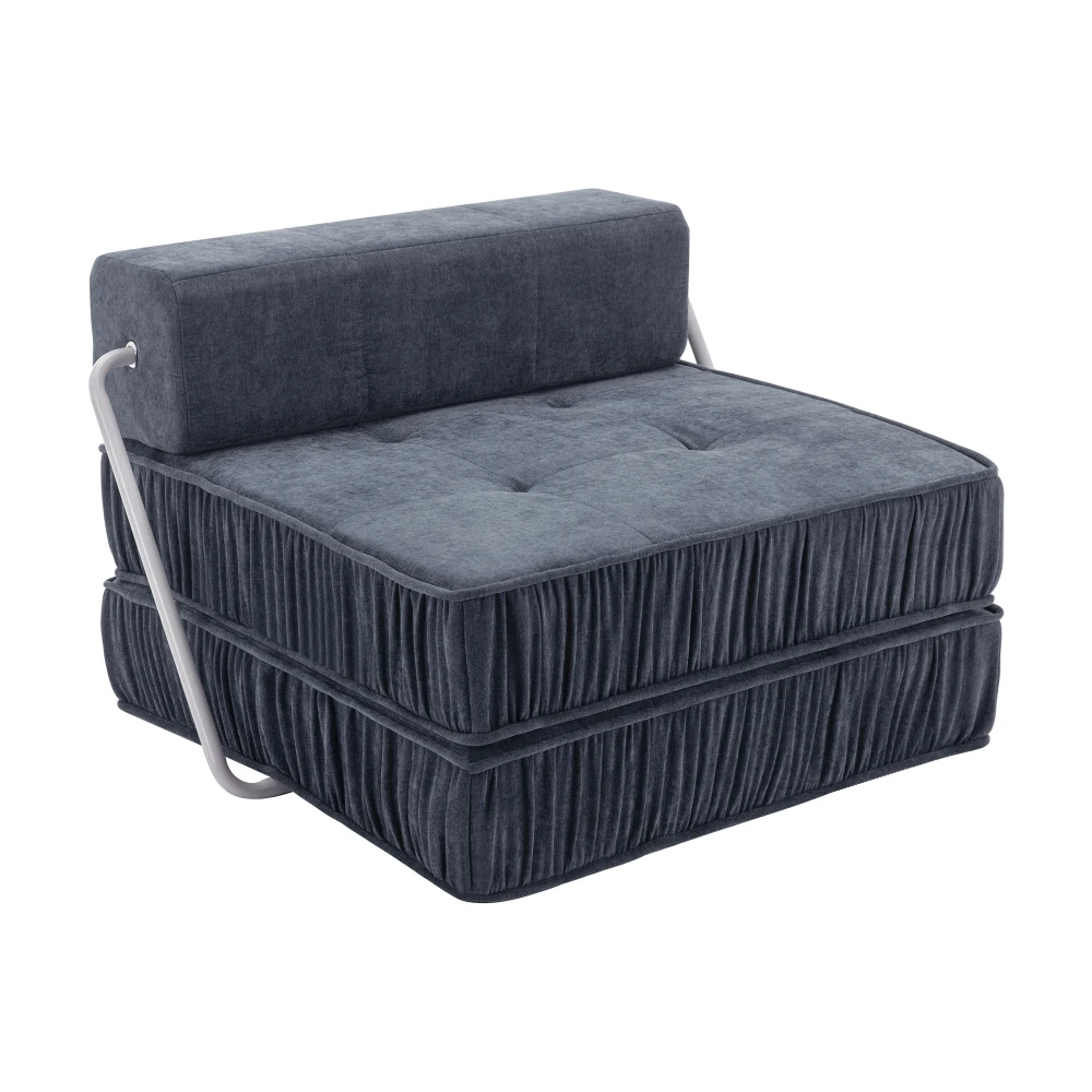 PINGGO Klappbares Sofa Futon Schlafsessel Konvertierbare Bodencouch Schlafmatratze Abnehmbares Rückenkissen für Wohnzimmer – Detail 32