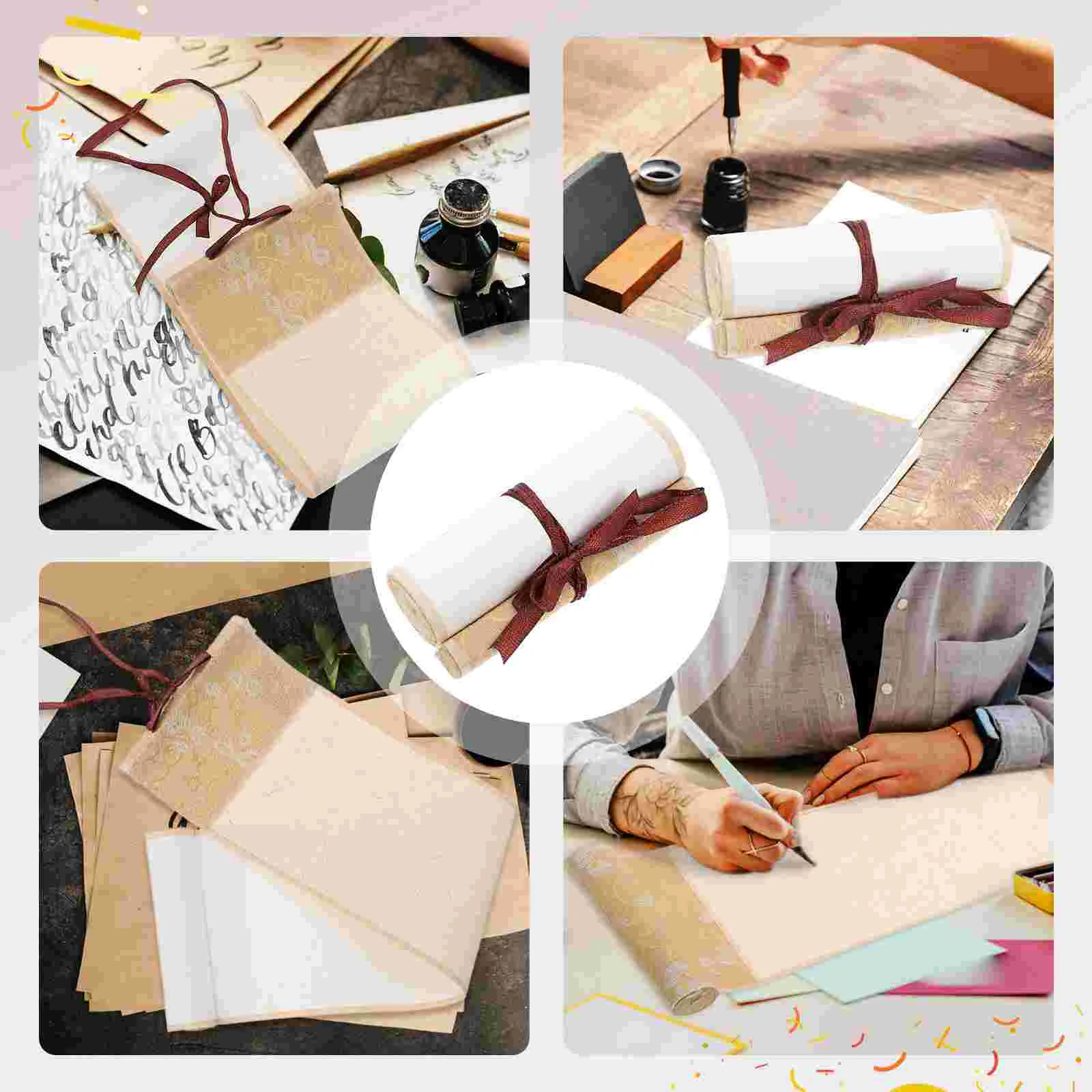 중국 서예 빈 두루마리 쌀 종이, 일본 그림용 사무실 장식