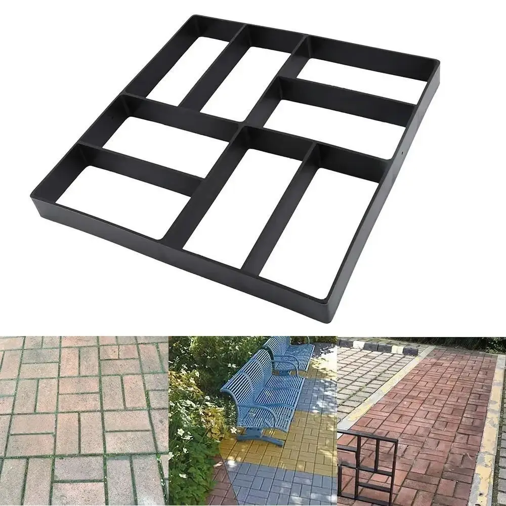Reusable Plastic Path Maker Paver Molds Diy Garden Stone Brick Concrete Mold Irregular Brick Path Paving Paver Cement concrete molds garden path molds