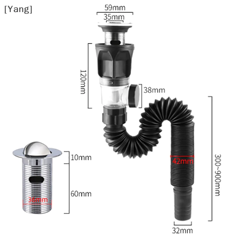 Sink Filter Kitchen Sink Filter Sink Strainer Kitchen Sink Strainer Sink Drain Pipe Flip Top Anti-Odor Drain Pipe Set Kitchen Sink Drain Retractable Deodorizing Filter Flexible Downspout Bathroom Anti Clogging
