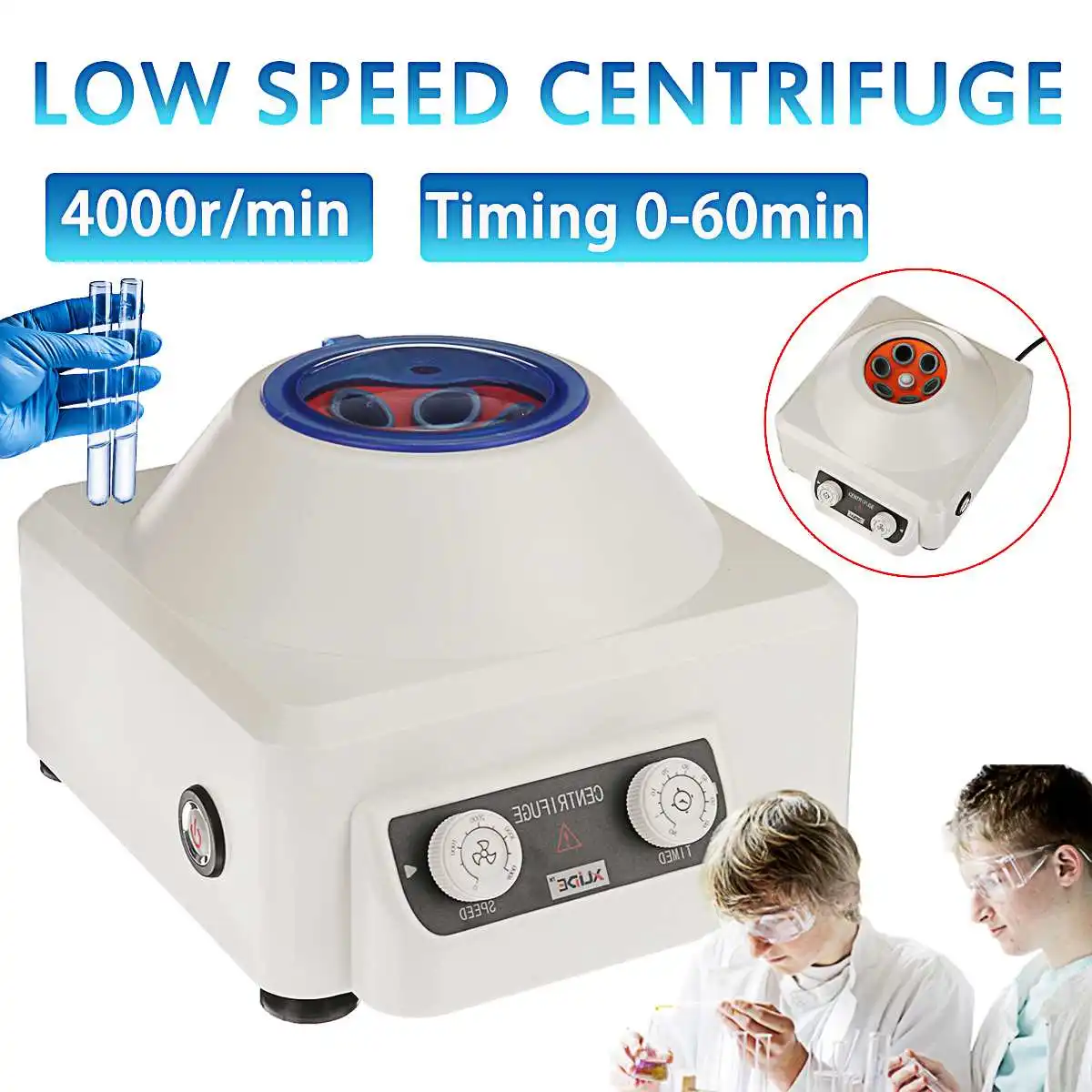 AC110-240V 4000RPM Electric Laboratory Plasma Centrifuge Medical machine Prp Isolate Serum With 5mL 10mL 15mL Centrifuge Tube,plasma centrifuge