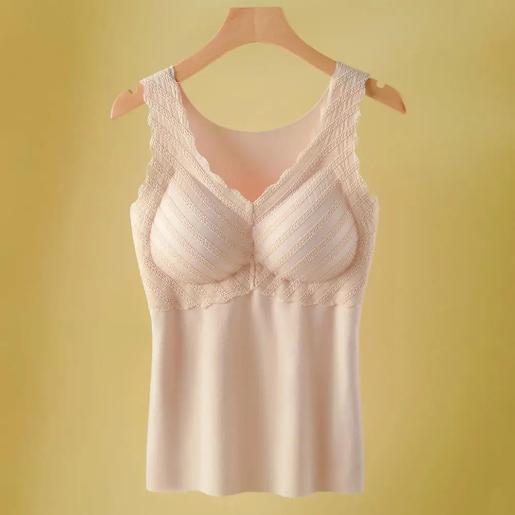 

Женский кружевной жилет, однотонное нижнее белье, жилет, женский осенне-зимний терможилет, плюшевый без рукавов, с V-образным вырезом, мягкий пуловер, приталенный силуэт