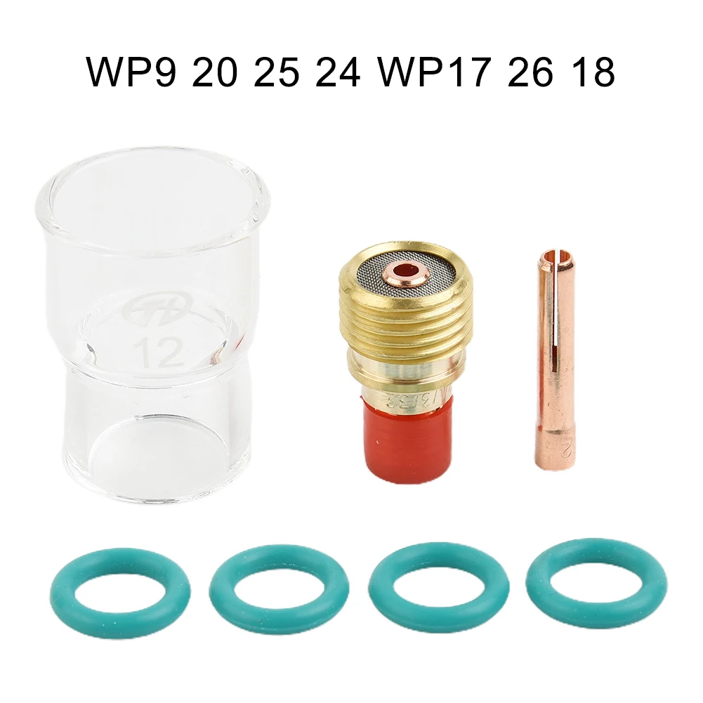 

High Quality Material for Optimal Results 7Pcs Torch TIG Welding Stubby Gas Lens #12 Cup for WP9 20 25 24 WP17 26 18