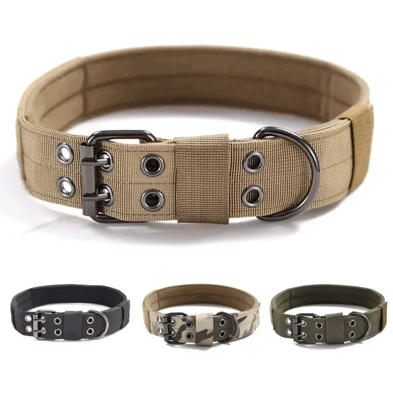 

Training Collar Adjustable Small Dog Durable Military Buckle Outdoor Large Pet German Shepard Nylon Tactical Walking
