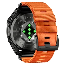 Premium Sports Nylon Strap - 22/26mm Replacement Band in Vibrant Colors - QuickFit 26mm (Orange)