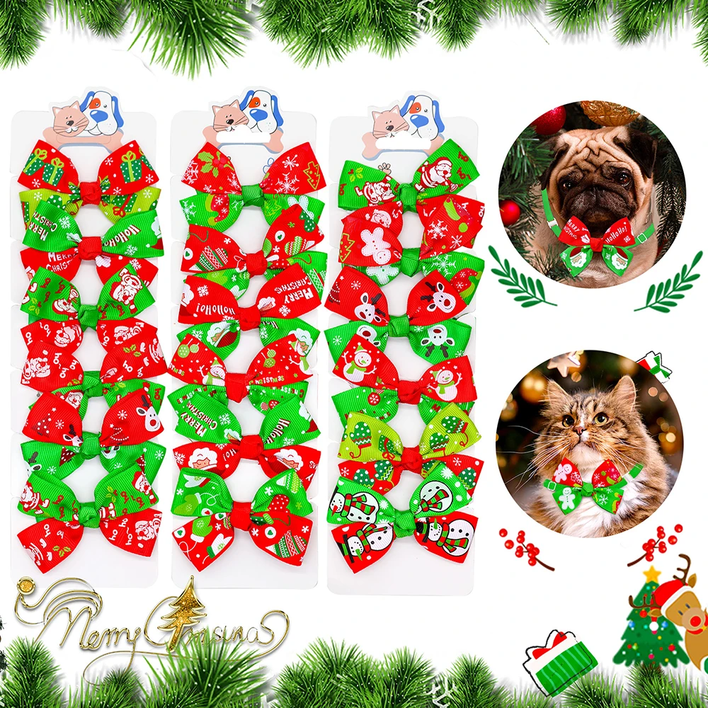 Adjustable Christmas Grooming Dog Bowknot Bows Pet Bow Tie Decorate